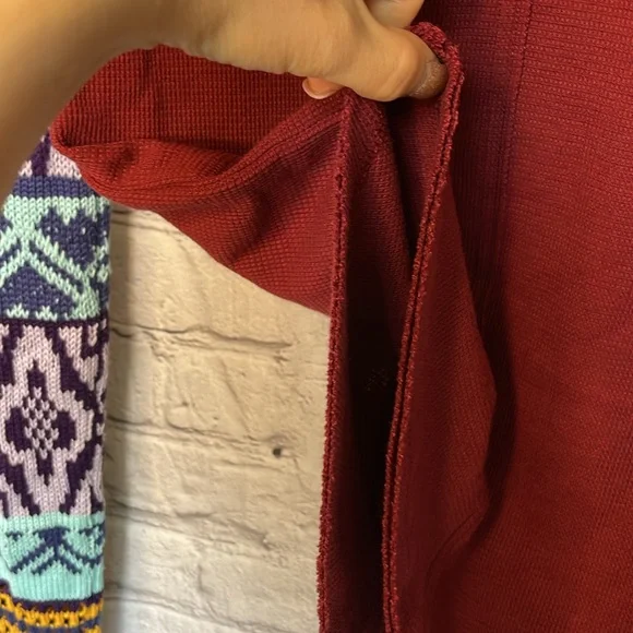 NWT We The Free Gorgeous Cuff Thermal Top - Wild Garnet Combo - Size Small - Picture 13 of 17